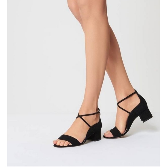 LK Bennett | Shoes | Lk Bennett Dina Black Suede Criss Cross Block Heel  Sandal | Poshmark